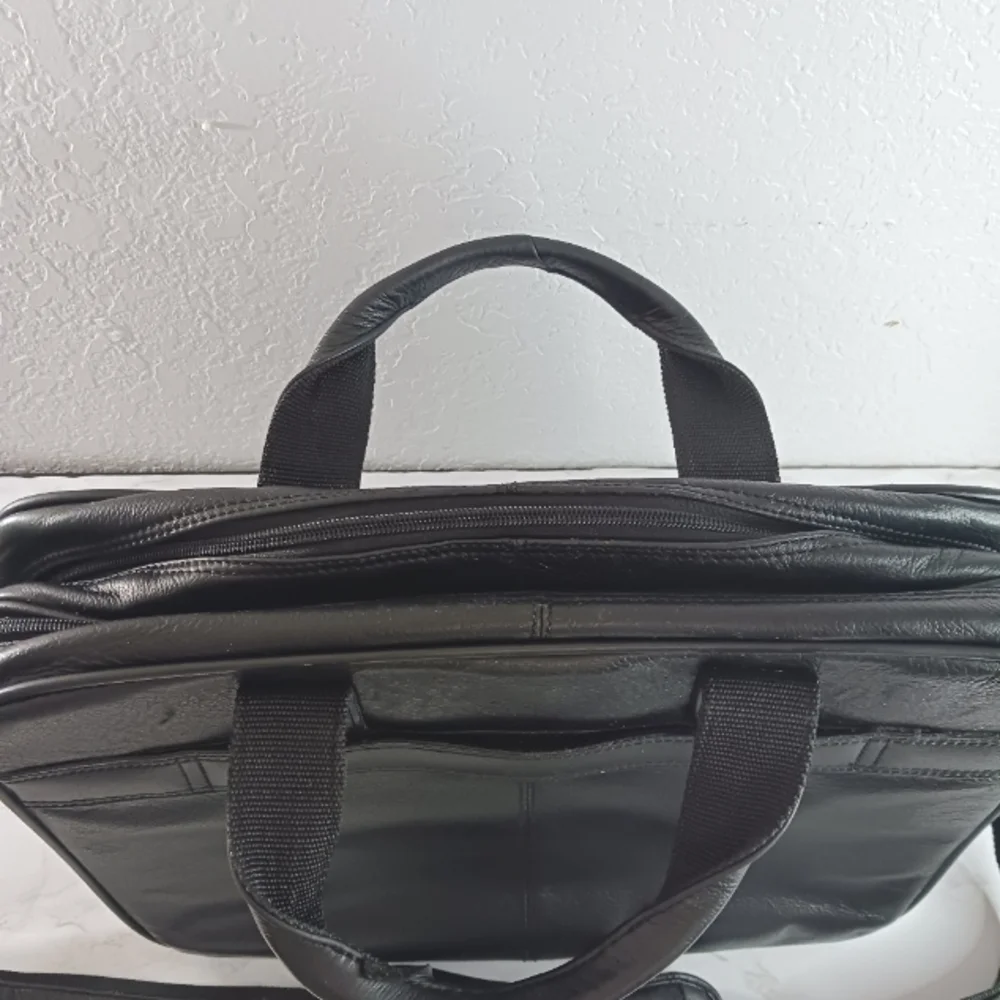 Black Leather Men's Bag